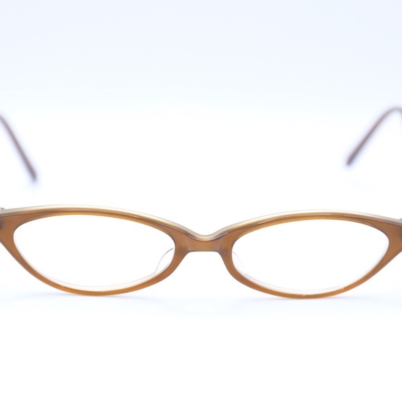 Vintage Oliver Peoples OP-590 CA/LA Green Brown Grain CAT EYE Japan - Picture 6 of 10